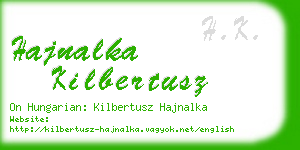 hajnalka kilbertusz business card